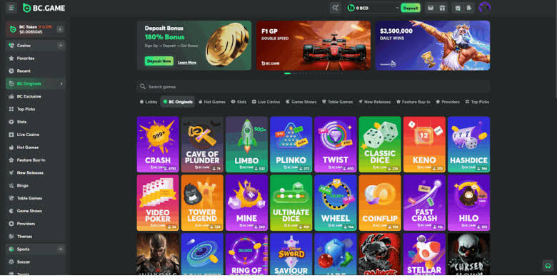 BC.Game Cazinou Online în România - Jocuri și Distracție